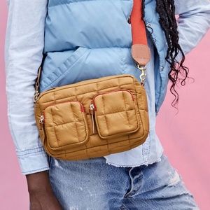 Clare V. Marisol Sportif in Mustard Quilted Puffer